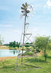 Wind driven aeration is popular, especially where electricity isn’t available.